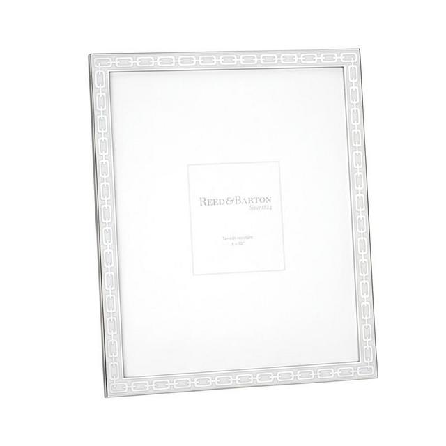 Reed & Barton - Silver Link White Frame, 8 x 10"