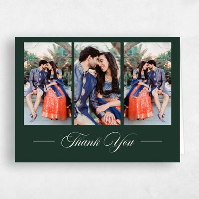 Green Typography Wedding Thank You - Grazio Multiphoto