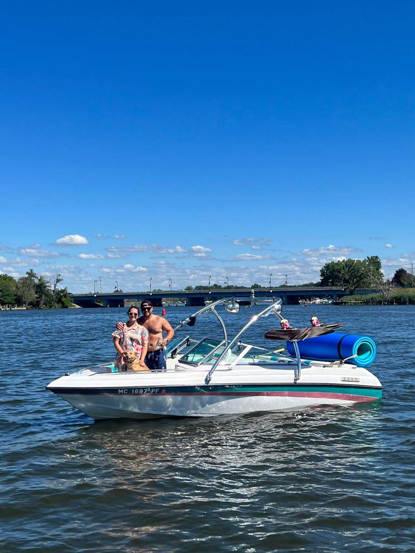 May 2021 - We sold our jet skis and purchased our first boat together!
