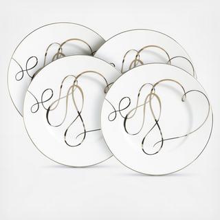 Love Story Heart Accent Plate, Set of 4