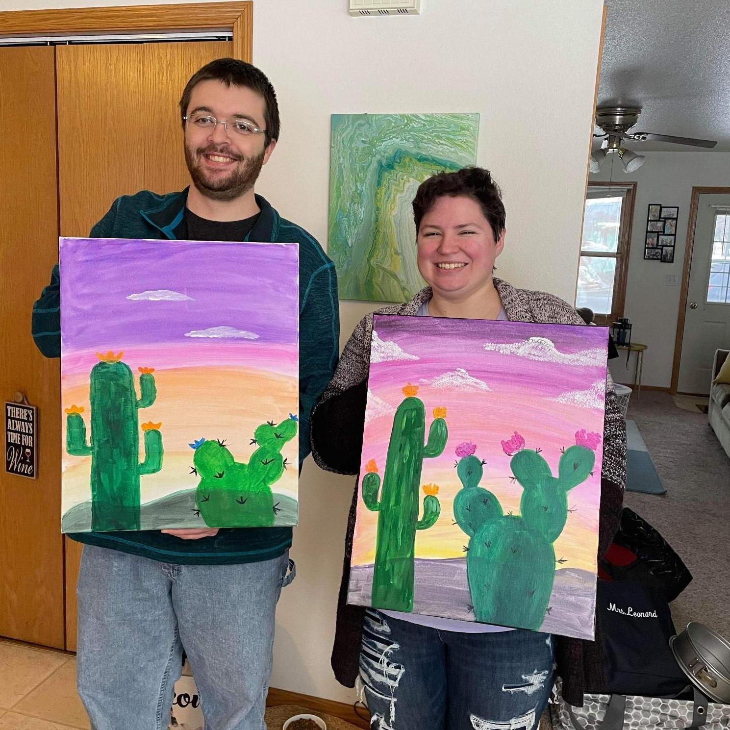 Our first painting together