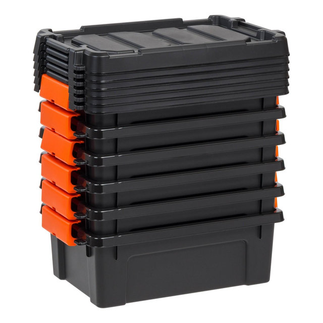 IRIS 13qt 6pk Heavy Duty Plastic Storage Bin with Durable Lid