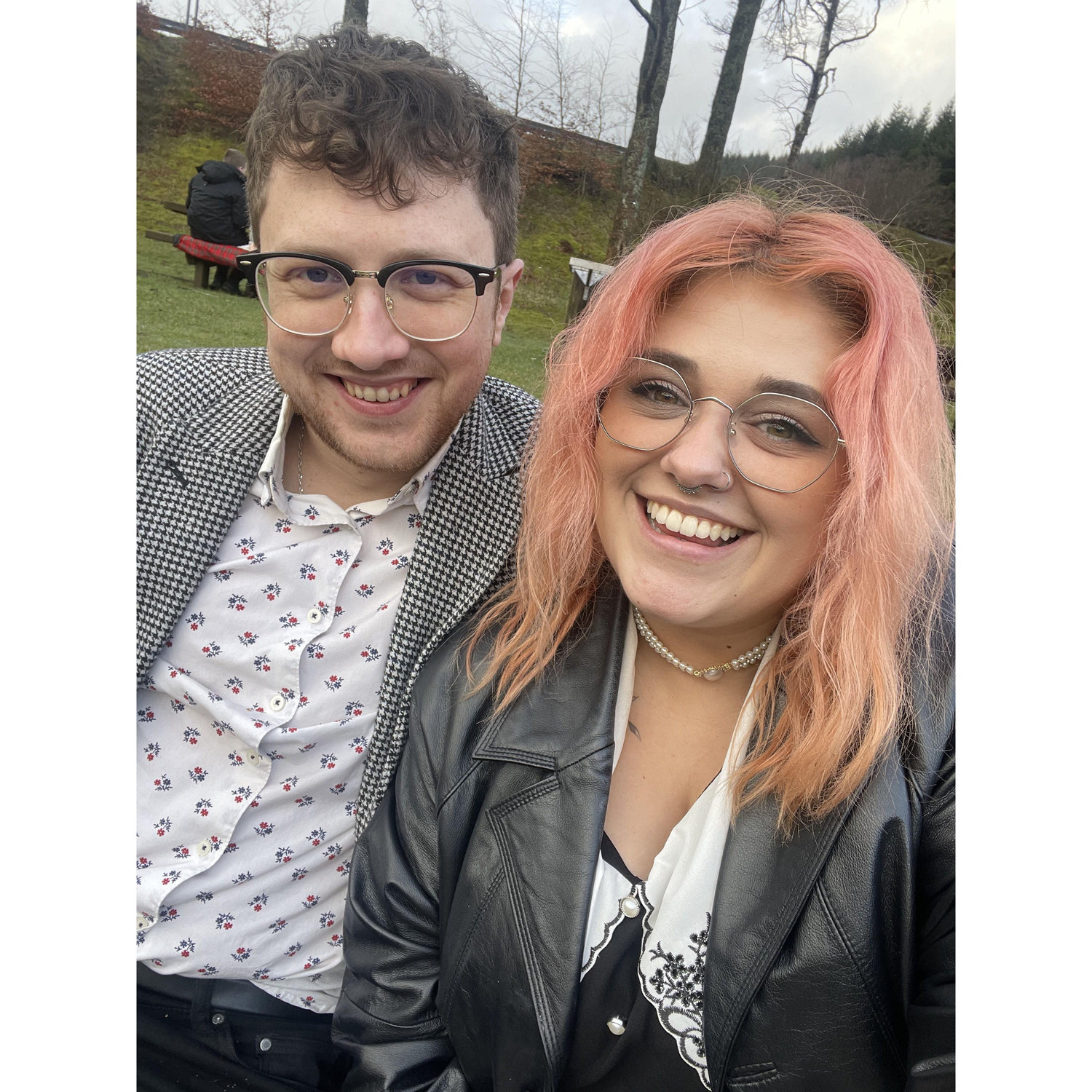 on this day, we became "official" and decided to actually commit to a long term relationship over the atlantic ocean. this was a few hours earlier, on a picnic at loch lubnaig <3