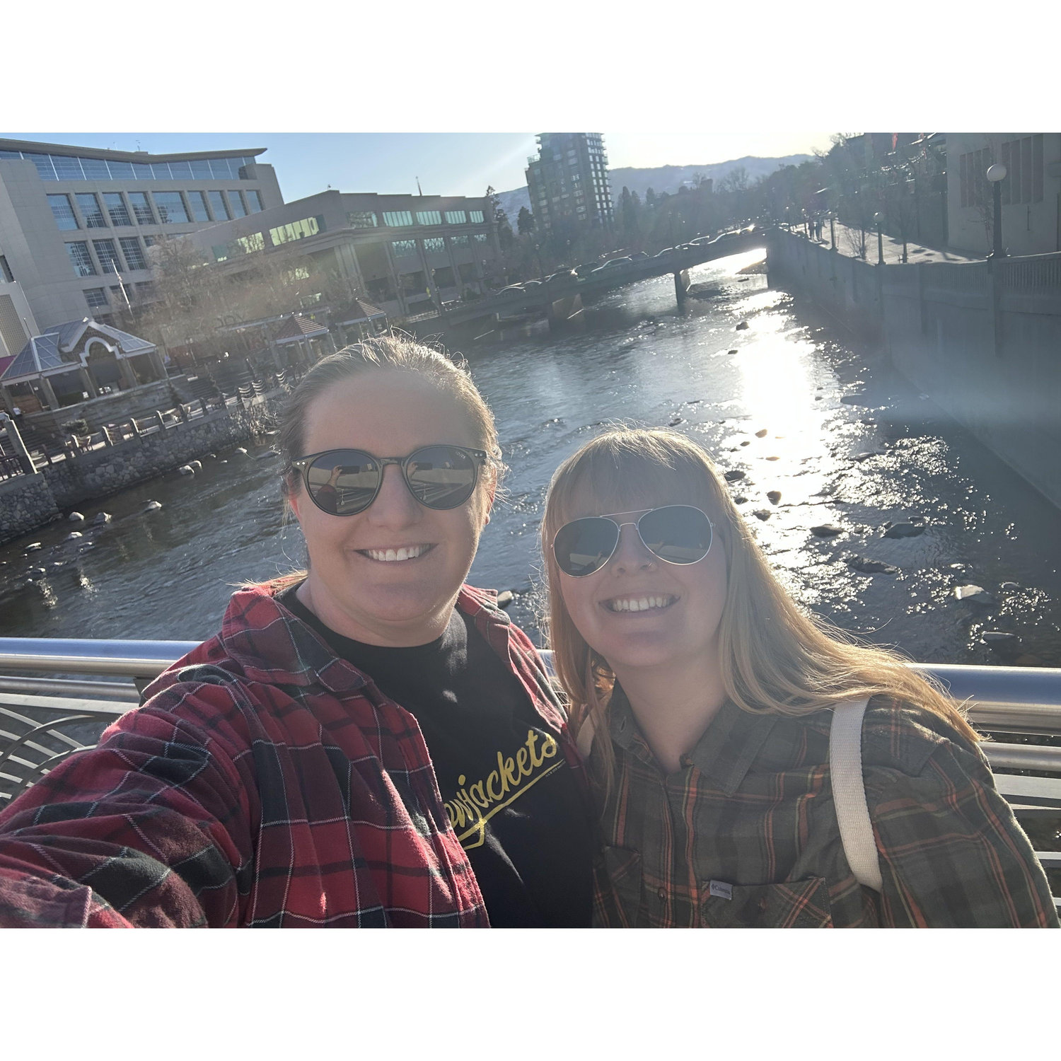 One of our first photos in Reno, taken at the Truckee River in Downtown Reno.