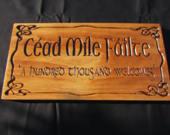 Celtic Welcome Sign; céad míle fáilte;...