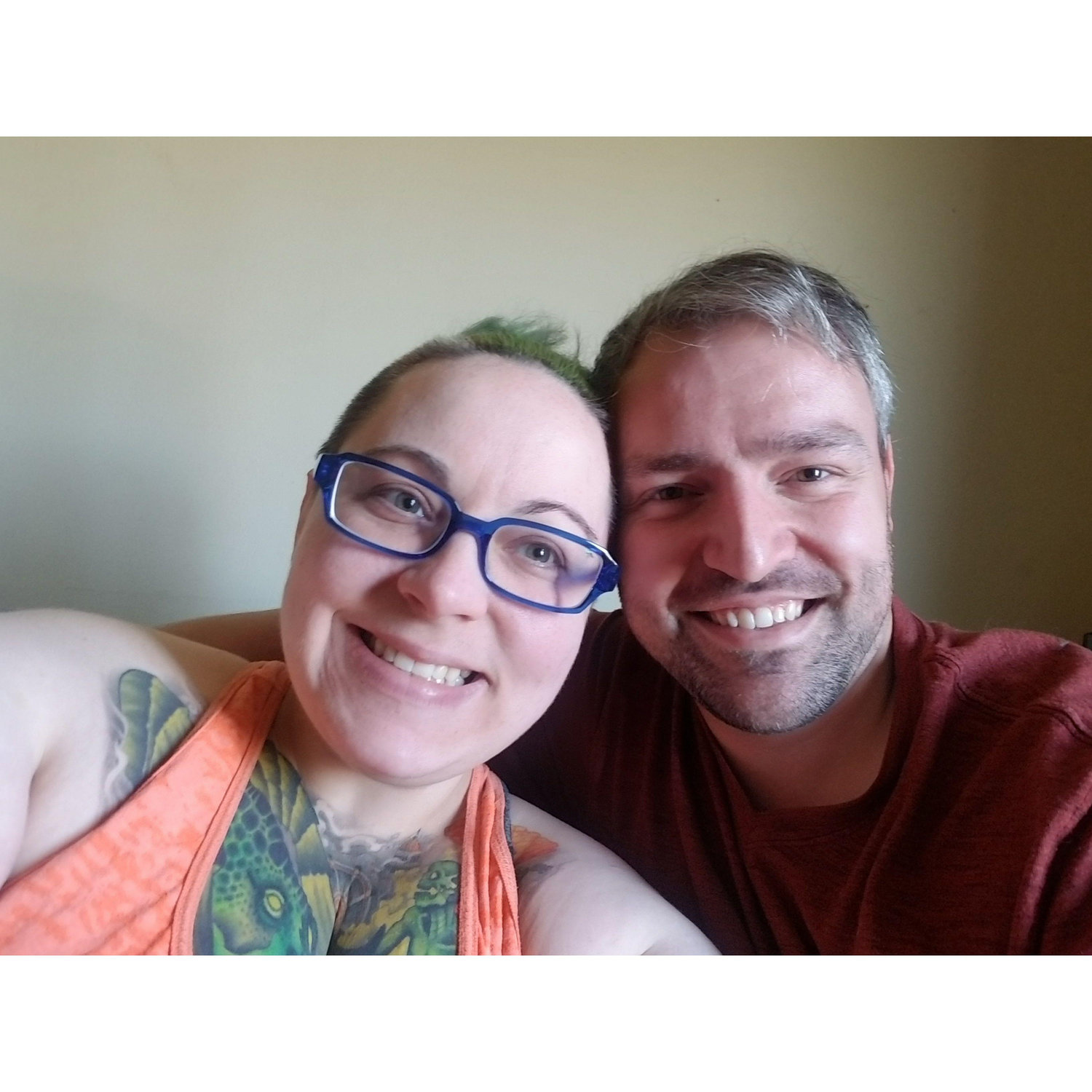 We think this was the day after we finished unpacking the truck of all Cass's stuff. Tired but happy!