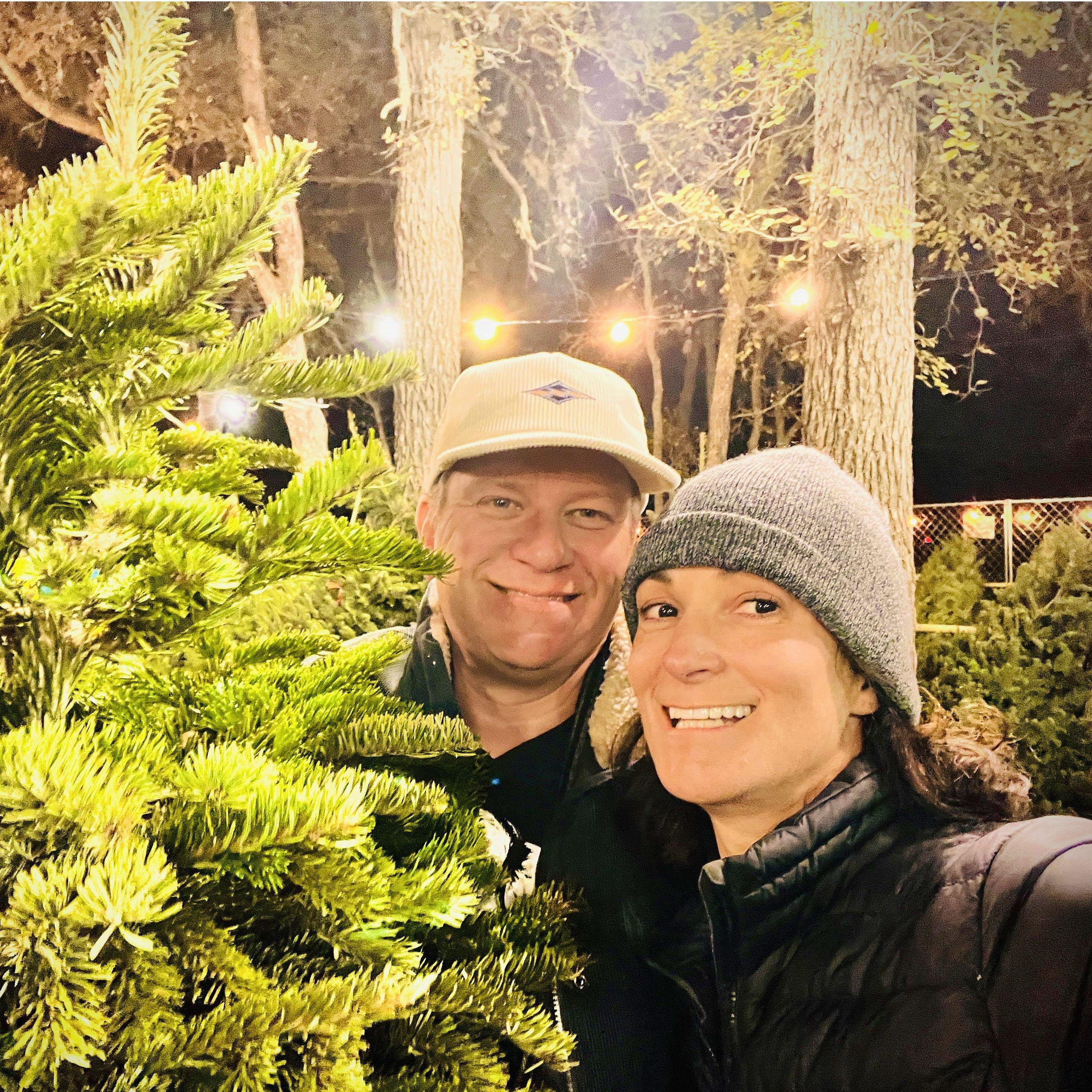 Our first tree. Slightly lopsided, totally perfect. 🎄