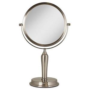 Anaheim 1x/5x Two-Sided Vanity Swivel Mirror in Brushed Nickel