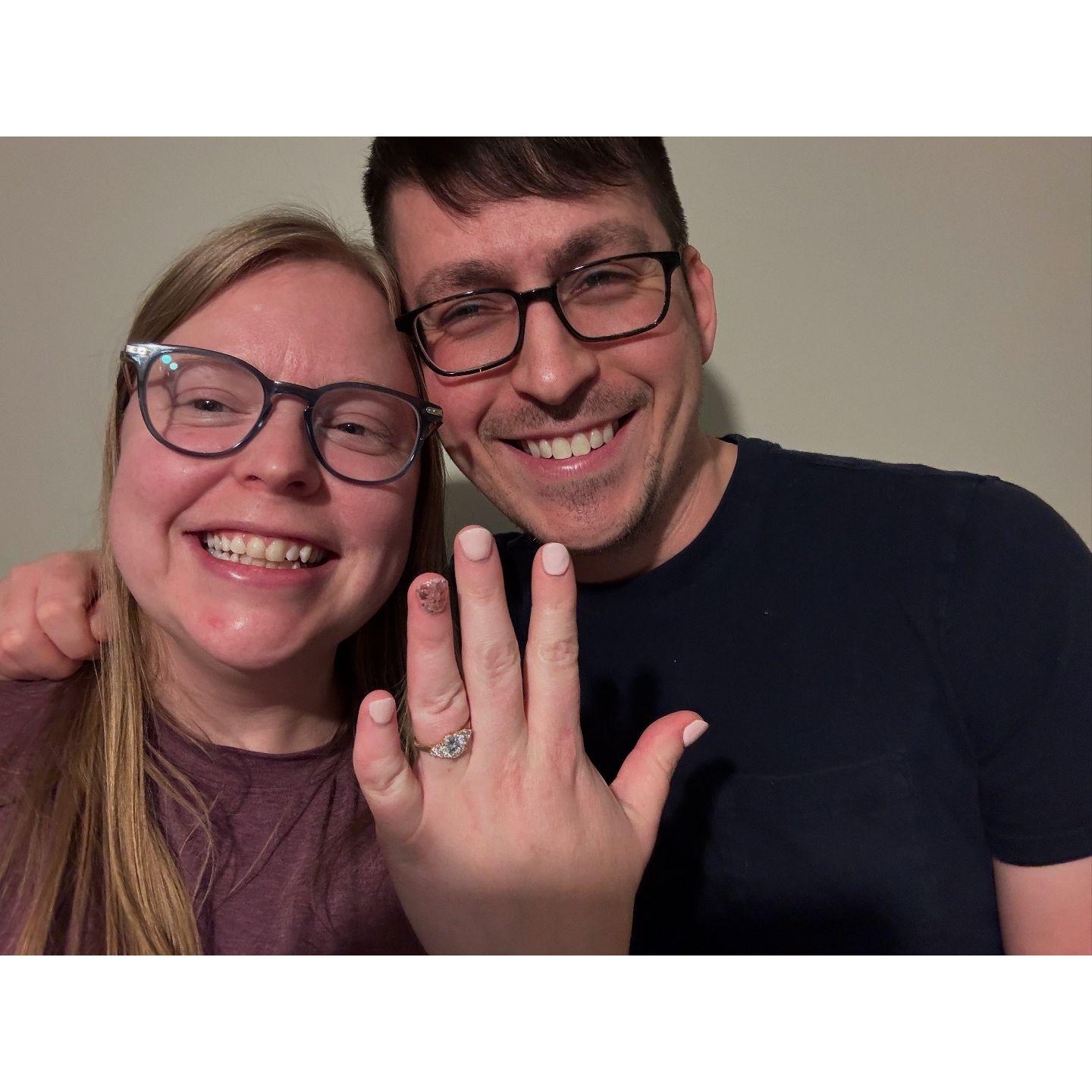 Rob proposed just after the ball dropped to "ring" in 2025!
