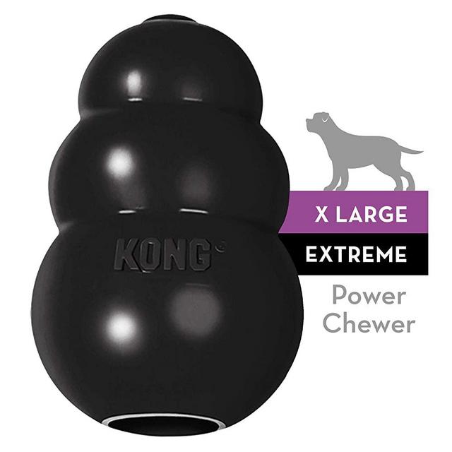 KONG - Extreme Dog Toy - Toughest Natural Rubber, Black - Fun to Chew, Chase and Fetch