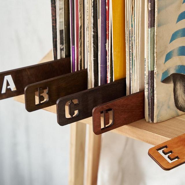 Vinyl record divider, Record dividers, Vinyl Record Storage, Handmade album alphabet dividers, Book dividers, Record Separator, Lp dividers