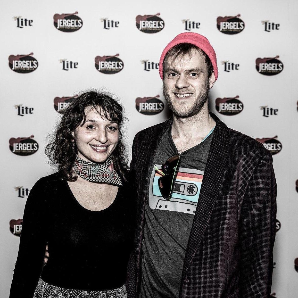 Noah aka Dynamixx plays keys in Totally 80s. Jaclyn loves dancing to his music, December 2019.