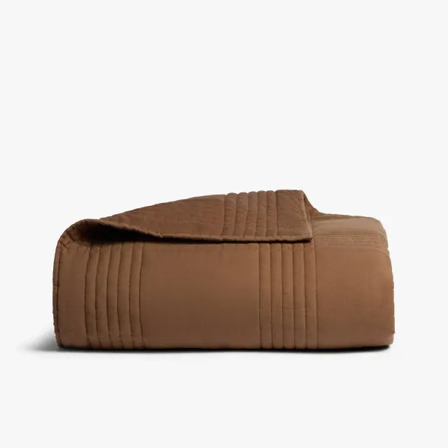Full/Queen Relaxed Linen Quilt Pecan - Parachute for Target