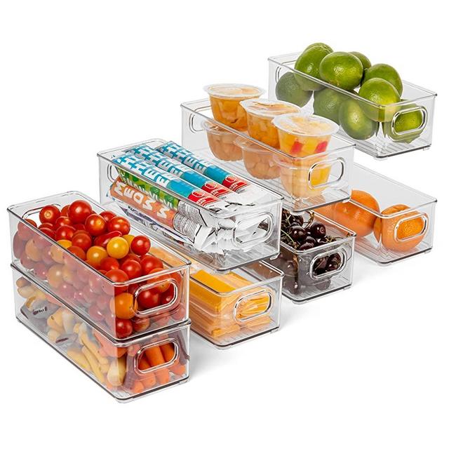 ClearSpace Plastic Pantry Organization and Food Storage Bin – Great Kitchen Organization and Kitchen Storage – Fridge Organizer Bins, Pantry Storage (8 Pack)