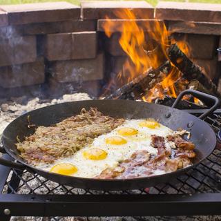 Seasoned Carbon Steel Skillet with Dual Handles