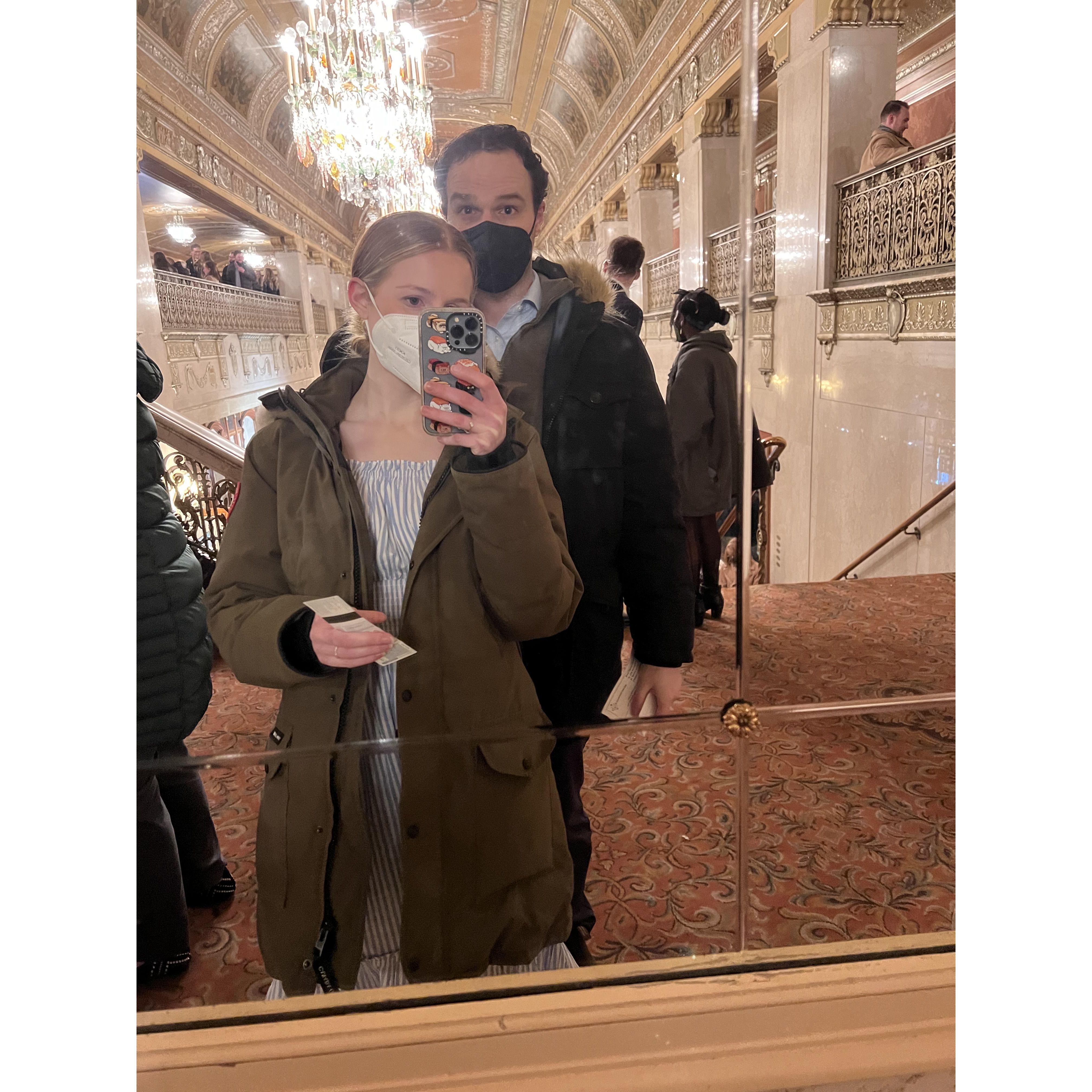 March 12th, 2022: Sharing my love of Hamilton with Chris! We attended it at the Benedum Center in downtown Pittsburgh.