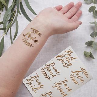 Beautiful Botanics Temporary Wedding Tattoos, Set of 12