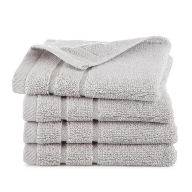 Clean Design Home 4-Piece Gray Wash Cloth Set