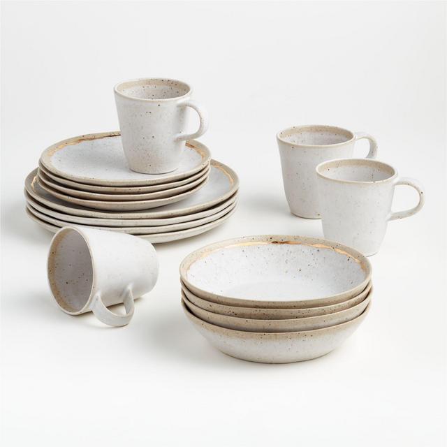 Primrose Gold 16-Piece Stoneware Dinnerware Set