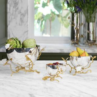 Butterfly Ginkgo Gold Nut Bowl