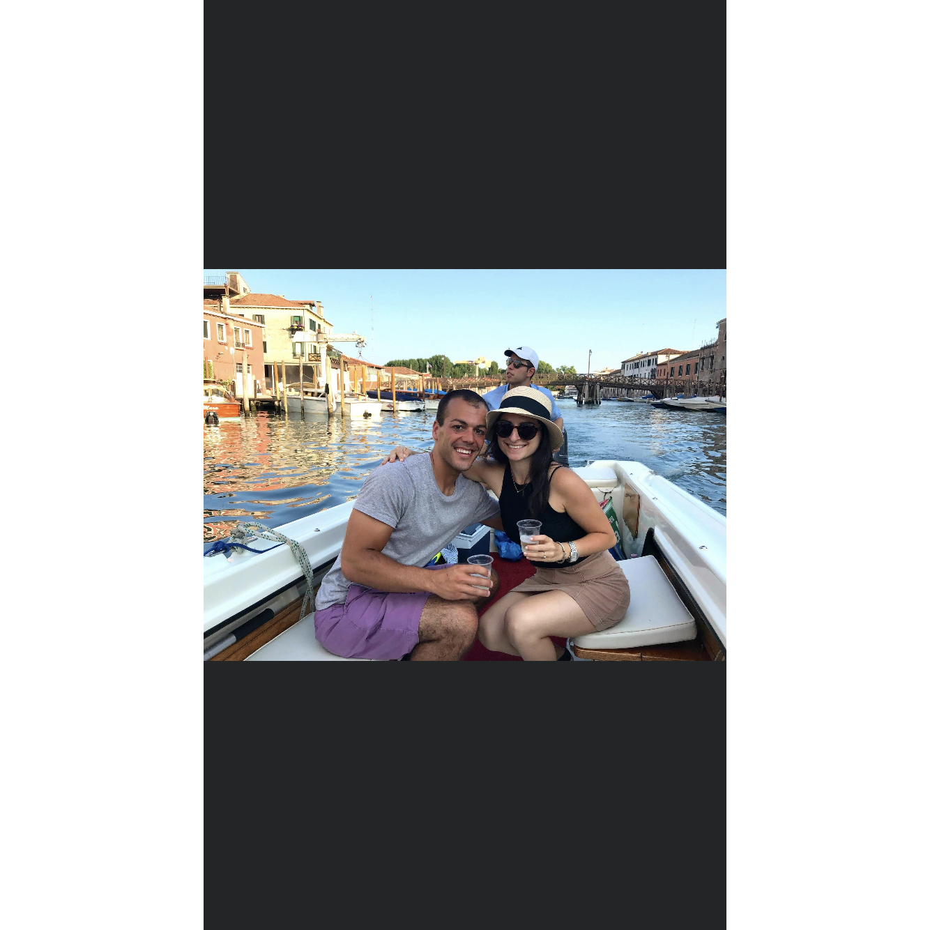 Sunset boat ride in Venice, Italy