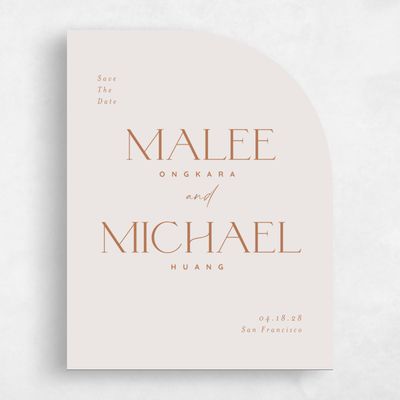 Beige Half arch Wedding Save the Date - Buenos Classic
