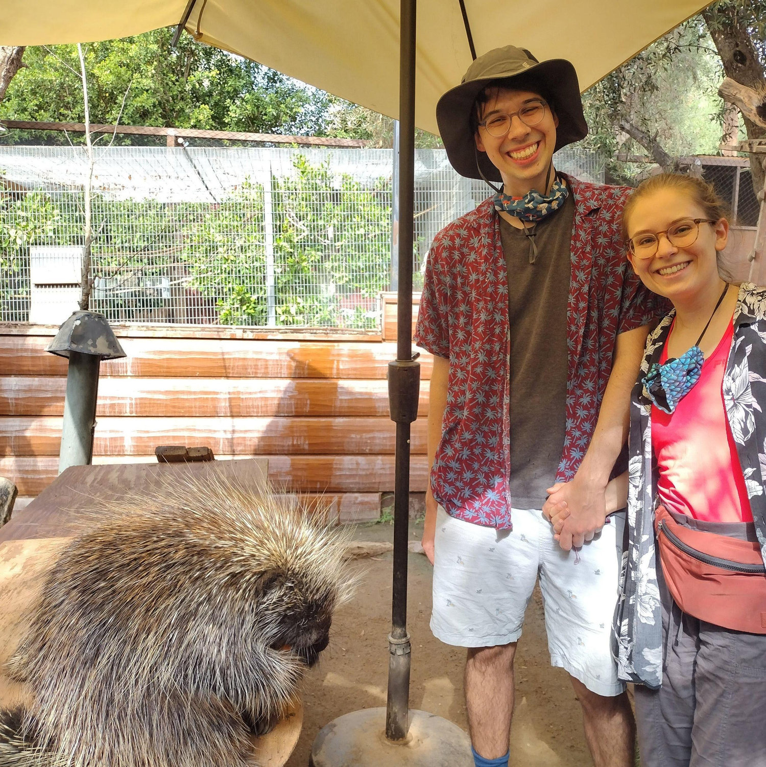 We got to feed a porcupine for David's birthday, September 2022!