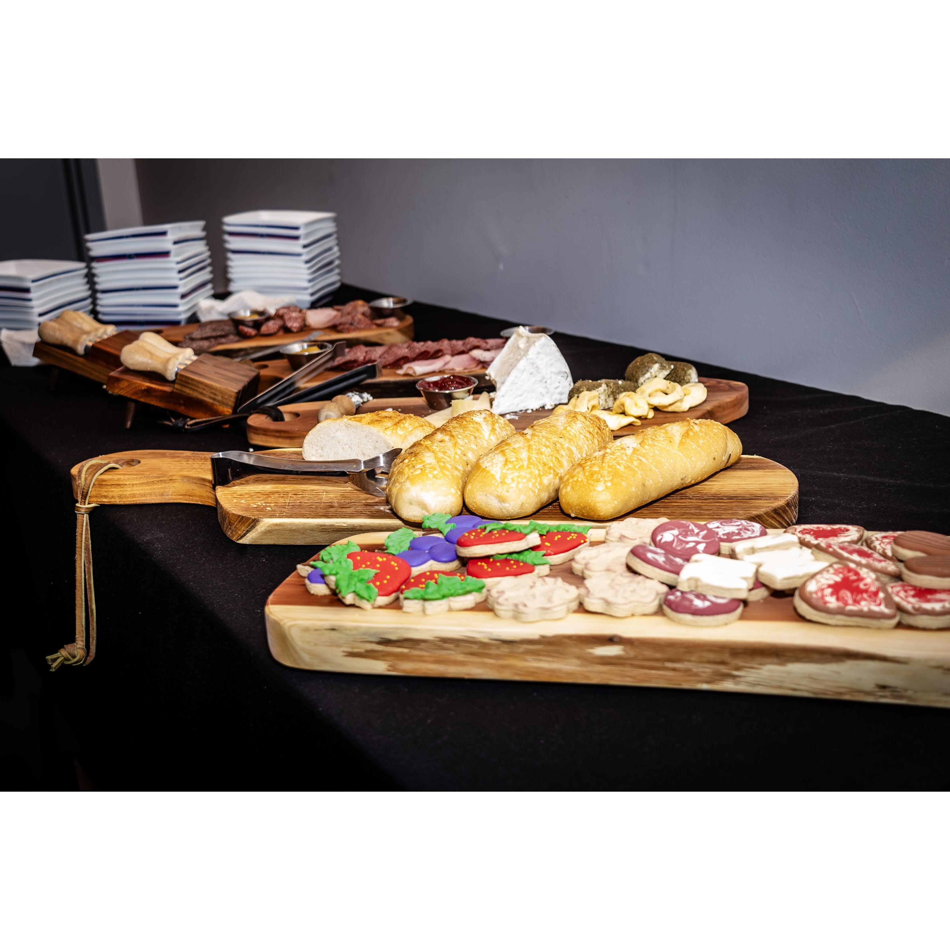 Red White and Brew Engagement Party 'Charcutarie' cookies