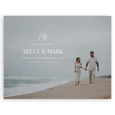 White Wedding Digital Save the Date - Kennedy Photo