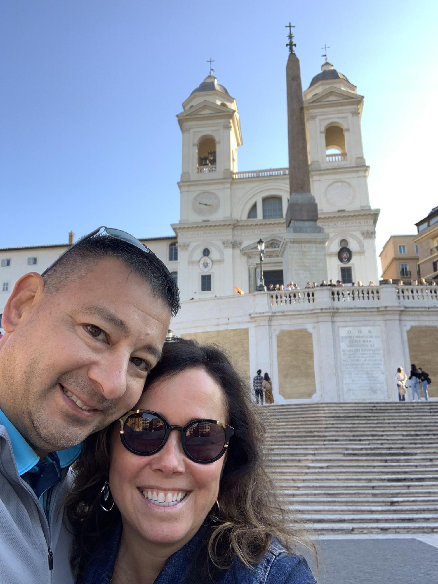 In Rome at the Spanish Steps.