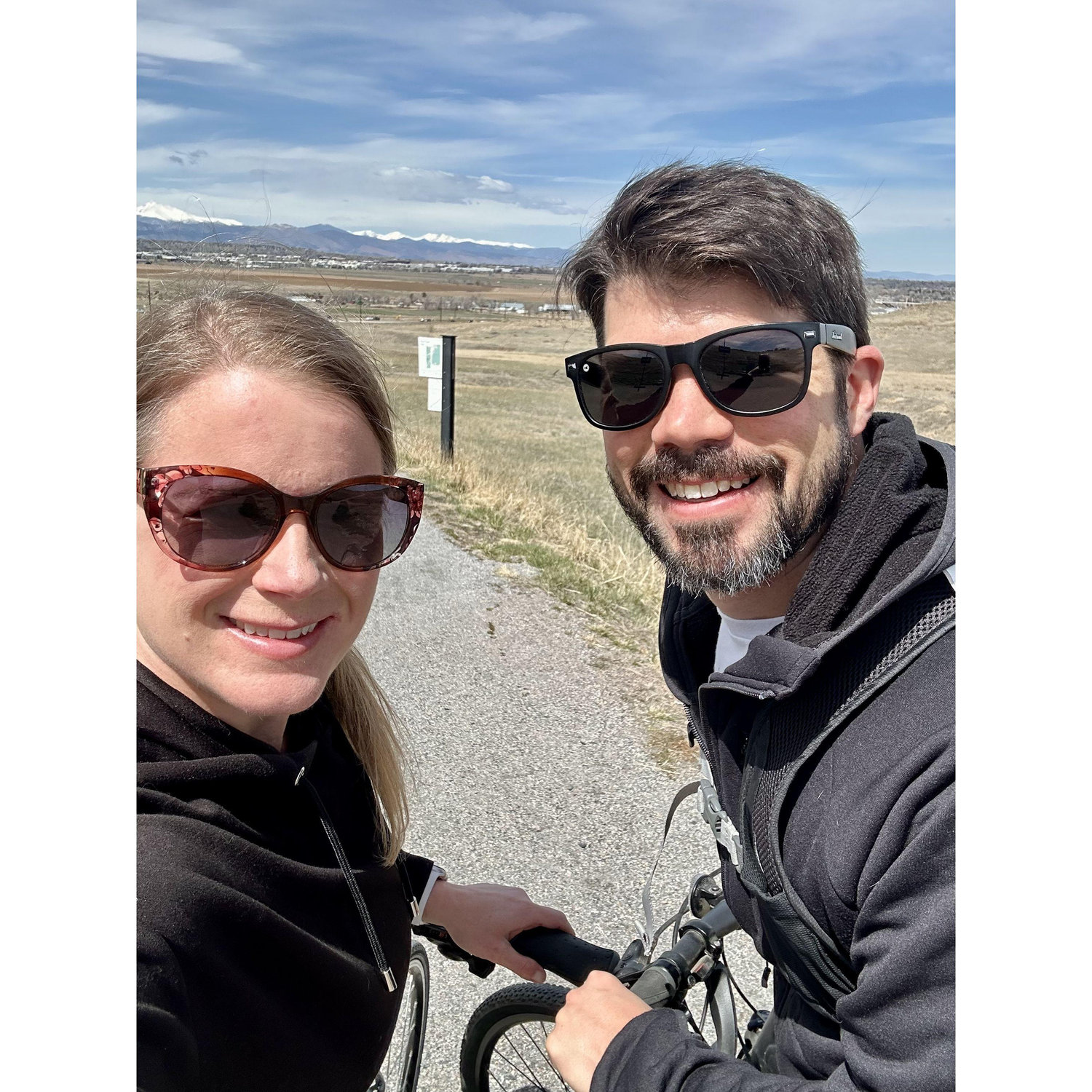 Bike training for our triathlon