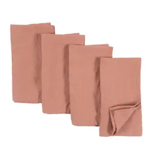 KAF Home 100% Stone Washed Linen Napkins, 20" x 20" - Set Of 4 - 20" x 20"