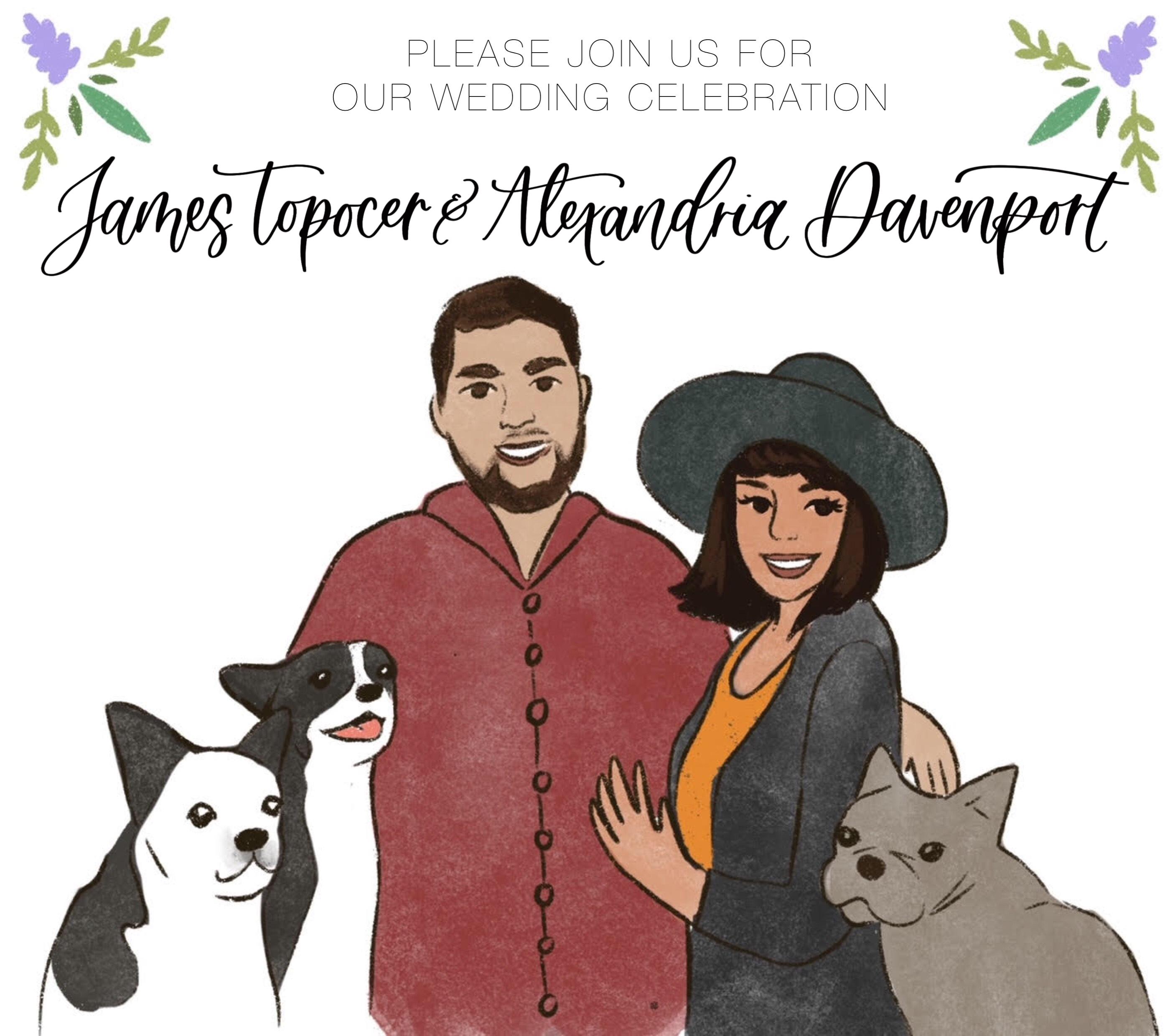 The Wedding Website of Alexandria Davenport and James Toporcer
