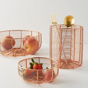 Anthropologie Copper Wired Fruit Bowl