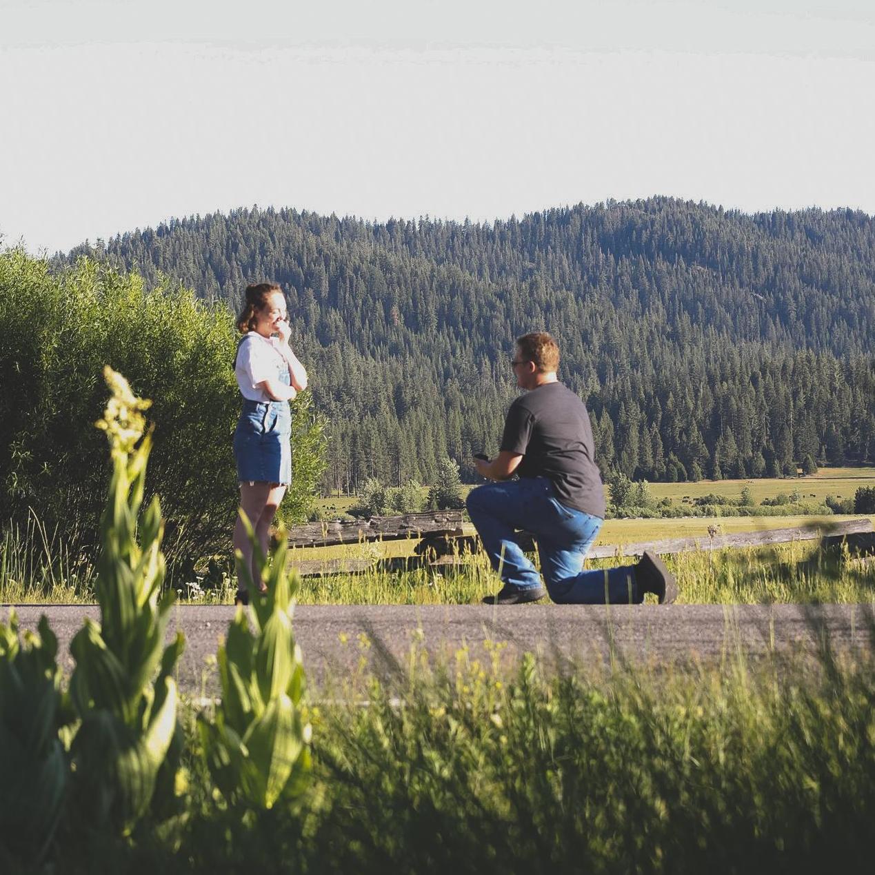 The moment Jake popped the question!