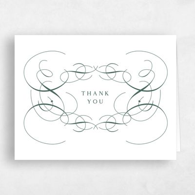 Forest, Green Wedding Thank You - Ventana Landscape Letterpress