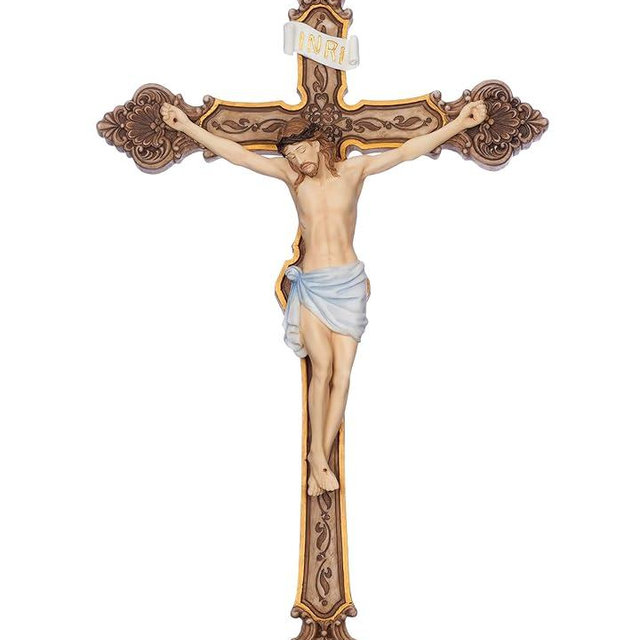 Joseph's Studio by Roman, 20.25" H Wall Crucifix, Religious Gifts, Home Decor