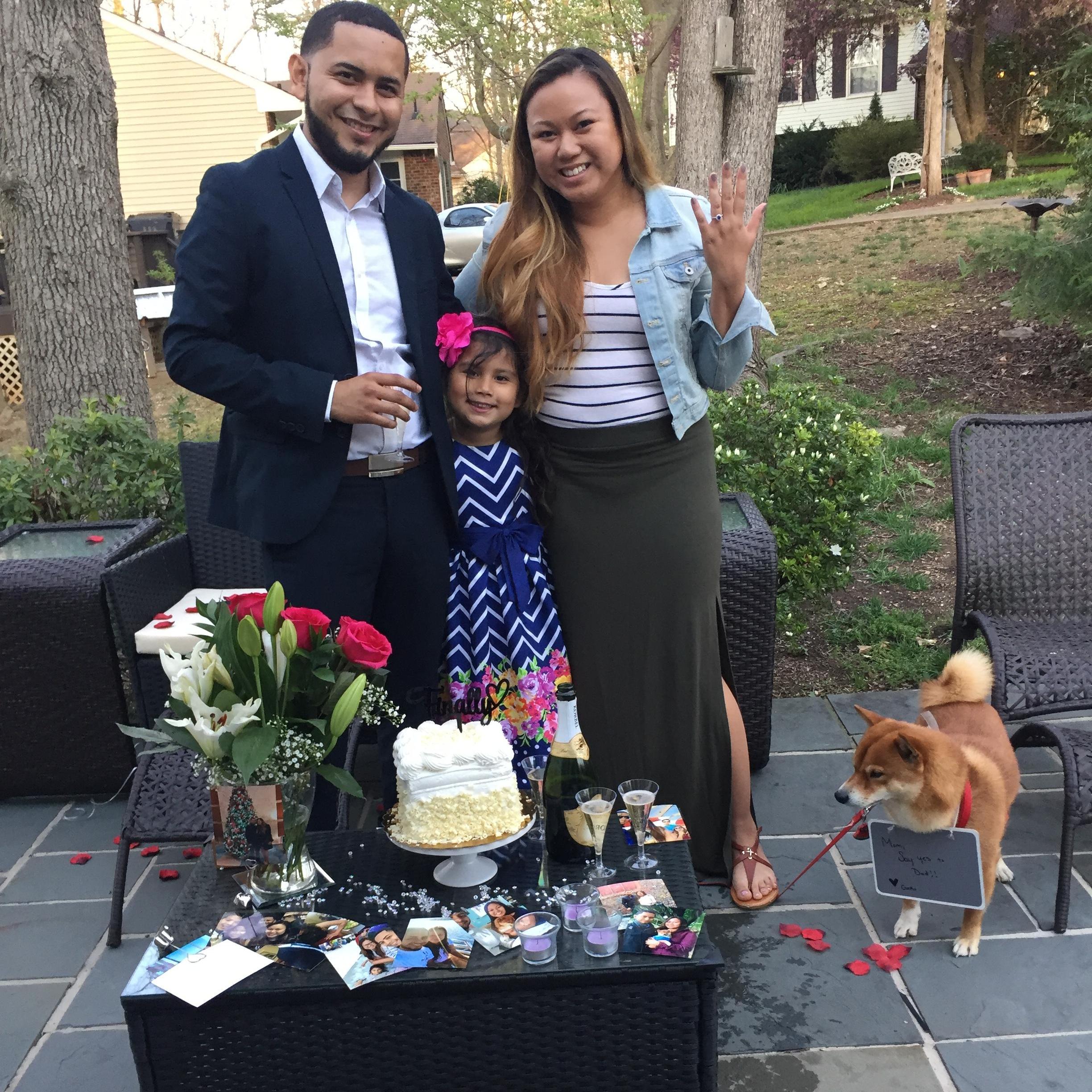 Family photo at The Proposal <3 April 2017