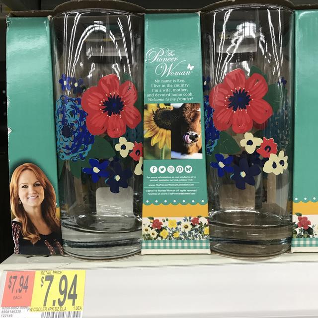 4 glass cups.  @ Walmart