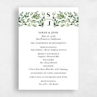 White Wedding Program - Madilou