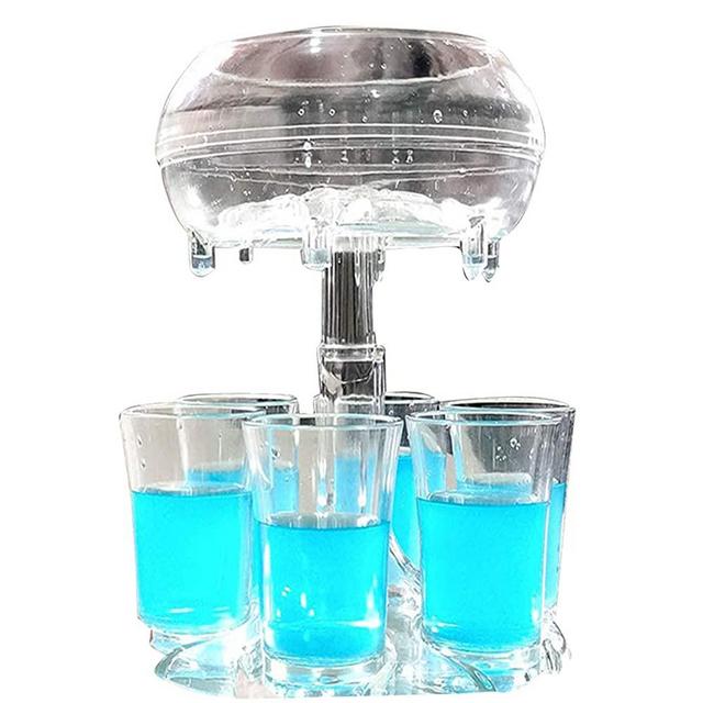 6 Shot Glass Dispenser and Holder,Shots Dispenser for Filling Liquids, Multiple 6 Shot Dispenser,Bar Shot Dispenser, Cocktail Dispenser,Carrier Liquor Dispenser Drink Tool,Dispenser With Slogan