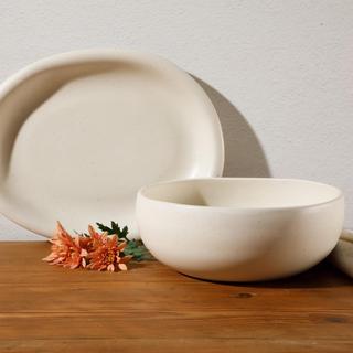 Corcisa Clay 2-Piece Oval Platter and Bowl Serving Set