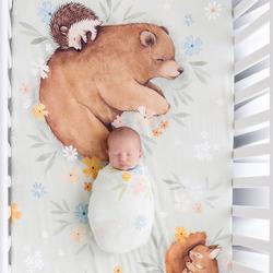 Rookie Humans Meadow Crib Sheet & Swaddle Set
