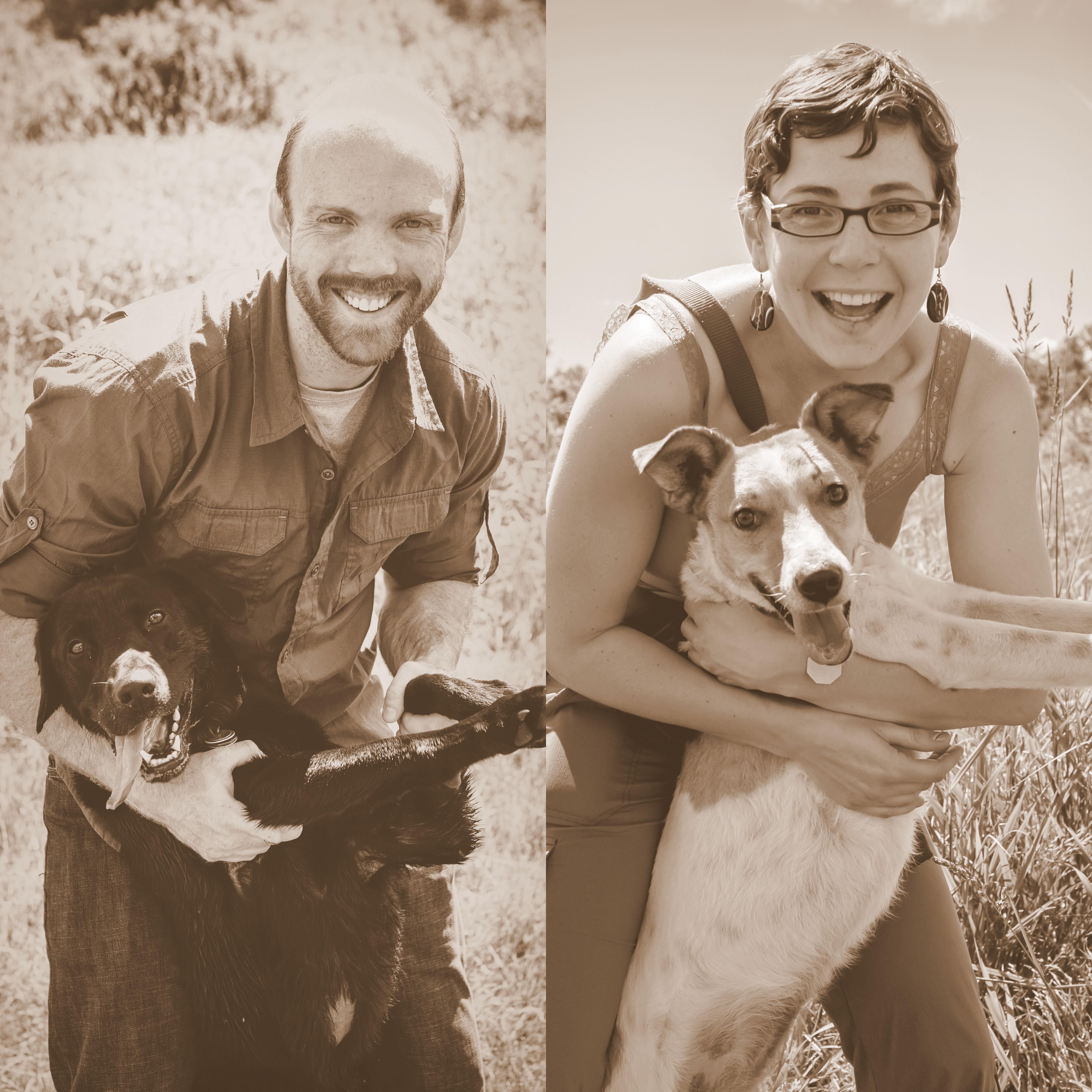 With the dogs at the Marymoor dog park. Photo by Brad Novak.