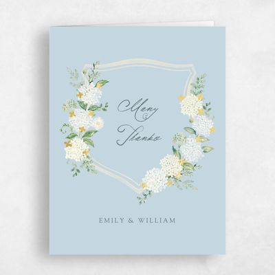 Baby Blue Wedding Thank You - Speranza Portrait Foil