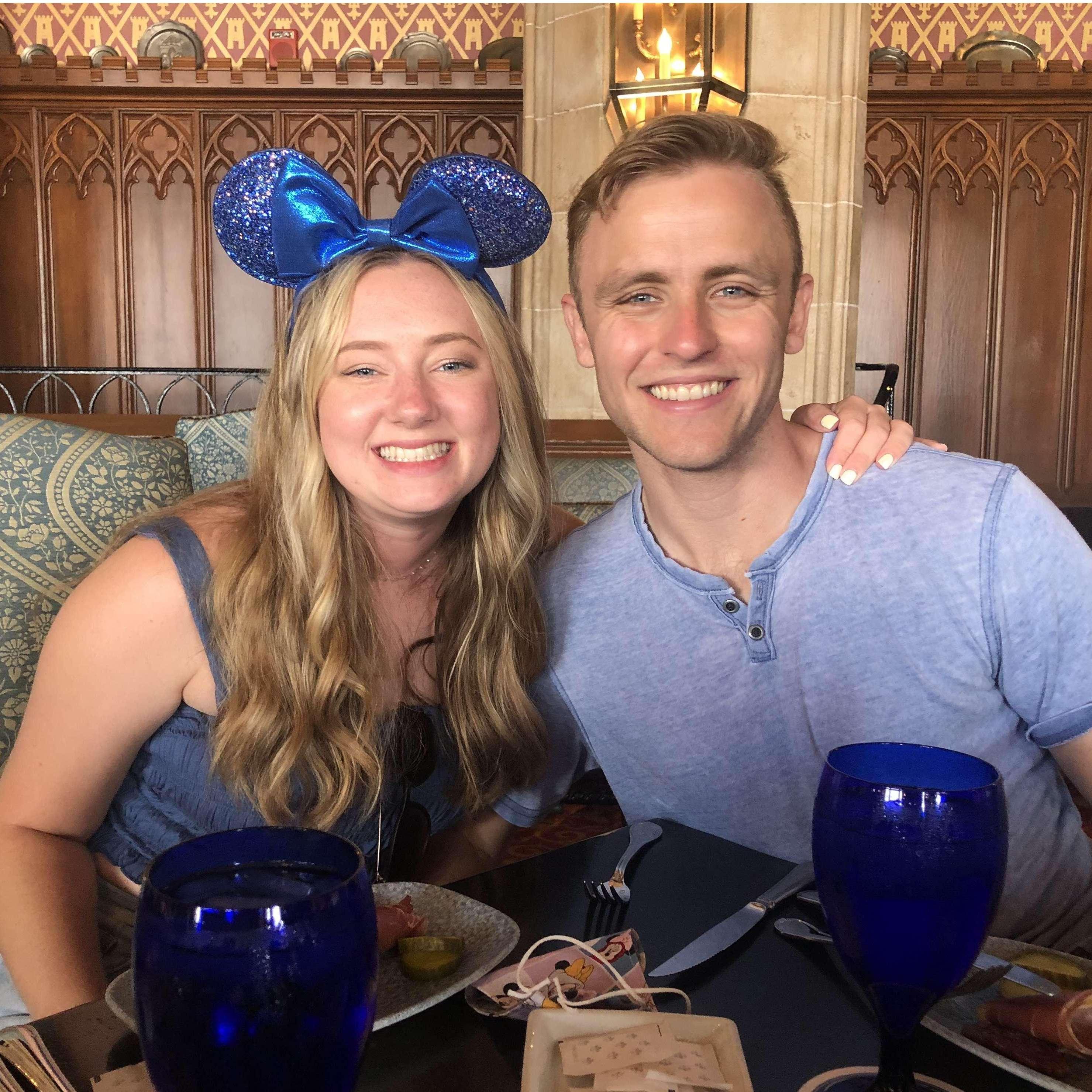 Eating lunch at Cinderella's Castle. 