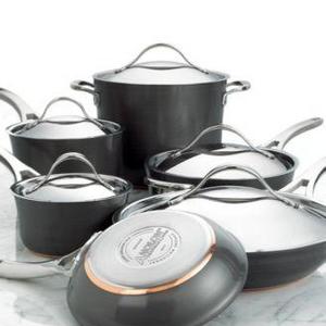 Anolon - Nouvelle Hard-Anodized Copper 11 Piece Cookware Set