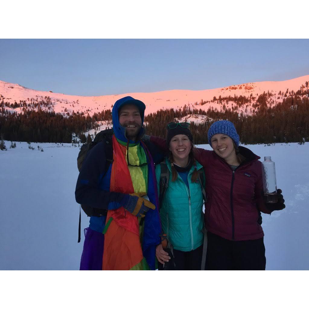 Alpine glow on the last day of 2018, with Twinkie