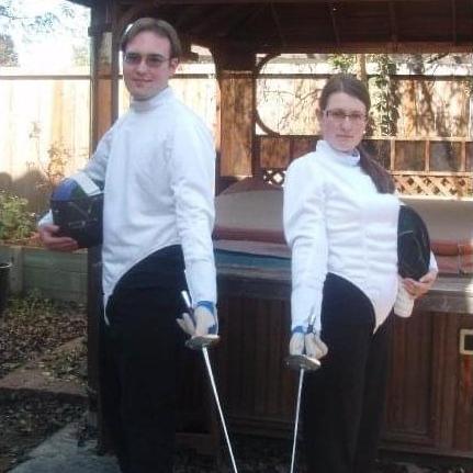 En garde! One of our first activities together was fencing at the SRJC