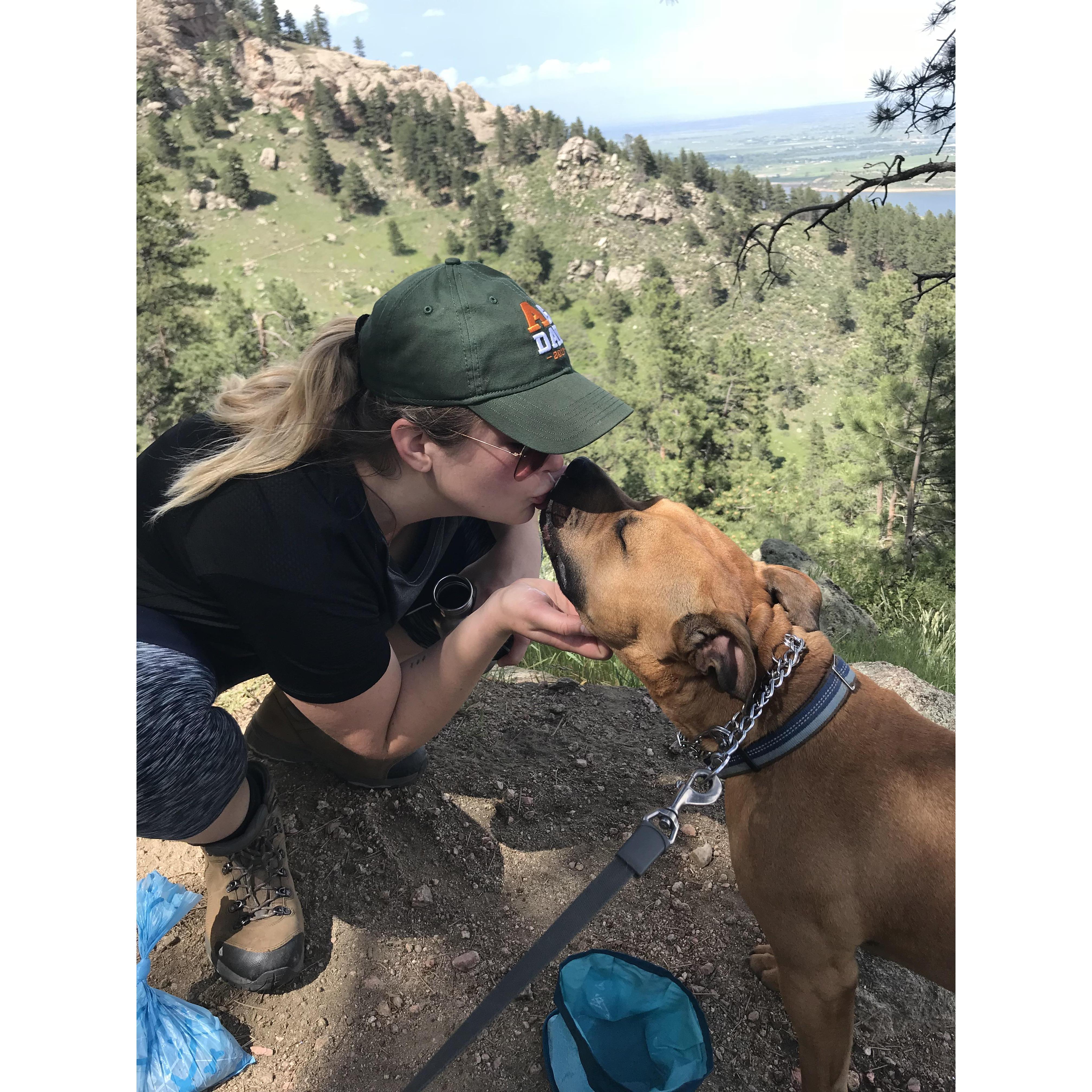 Summer 2019- Lou loves hiking.
